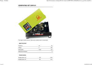 Stromerzeuger, Diesel PRAMAC Lifter GBW 15y
