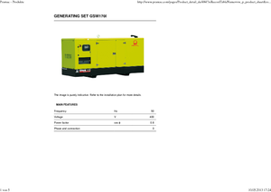 Stromerzeuger, Diesel PRAMAC Lifter GSW 170 I