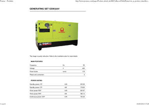 Stromerzeuger, Diesel PRAMAC Lifter GSW 220 V