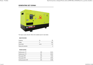 Stromerzeuger, Diesel PRAMAC Lifter GSW 80 Iv