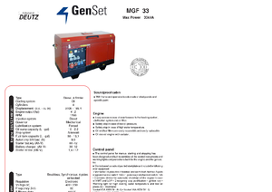 Stromerzeuger, Diesel GenSet MGF 33 D