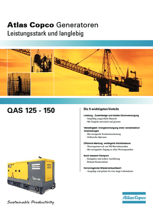 Stromerzeuger, Diesel Atlas Copco QAS 150 VDS