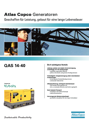 Stromerzeuger, Diesel Atlas Copco QAS 20 KDS FW