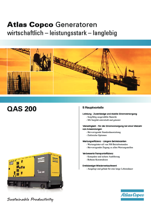 Stromerzeuger, Diesel Atlas Copco QAS 200 VDS