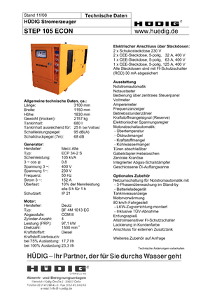 Stromerzeuger, Diesel Hüdig Step 105