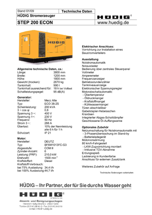 Stromerzeuger, Diesel Hüdig Step 200