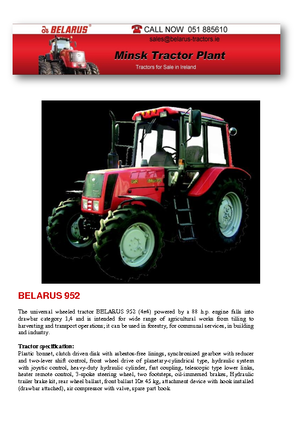 Allrad-Traktoren Belarus 952