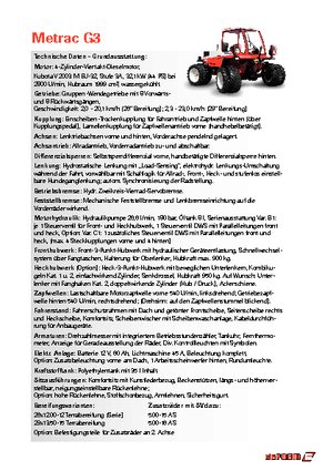 Allrad-Traktoren Reform Werke Metrac G 3