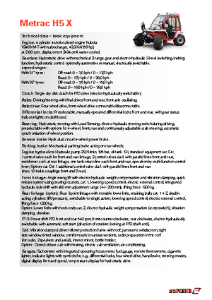 Allrad-Traktoren Reform Werke Metrac H 5 X