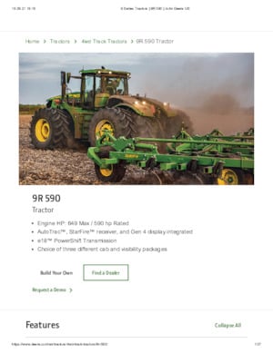 Allrad-Traktoren John Deere 9R 590