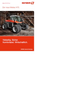 Allrad-Traktoren Reform Werke Metrac H 75 pro