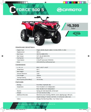 Geländefahrzeuge & Quads CFMOTO CFORCE 500