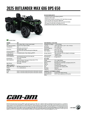 Geländefahrzeuge & Quads can-am OUTLANDER MAX 6X6 DPS 650
