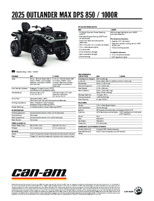 Geländefahrzeuge & Quads can-am OUTLANDER MAX DPS 850