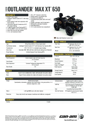 Geländefahrzeuge & Quads can-am OUTLANDER MAX XT 650 