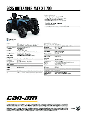 Geländefahrzeuge & Quads can-am OUTLANDER MAX XT 700
