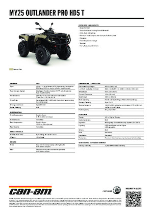 Geländefahrzeuge & Quads can-am OUTLANDER PRO HD5 T