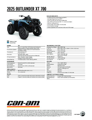 Geländefahrzeuge & Quads can-am OUTLANDER XT 700