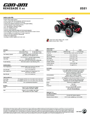 Geländefahrzeuge & Quads can-am RENEGADE 1000RX XC 