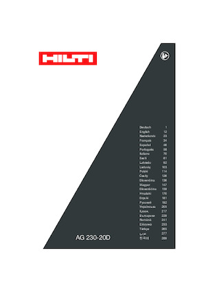 Winkelschleifer Hilti AG 230-20D
