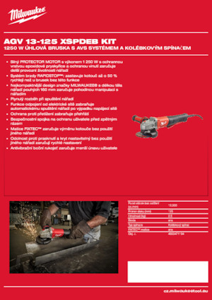 Winkelschleifer Milwaukee AGV 13-125 XSPDEB KIT