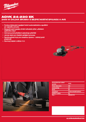Winkelschleifer Milwaukee AGVK 24-230 EK