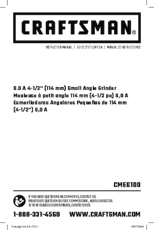 Winkelschleifer Craftsman CMEG100 