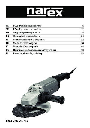 Winkelschleifer Narex EBU 230-23 HD