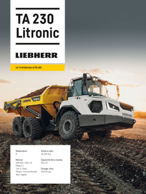 Dumper Liebherr TA 230 Litronic