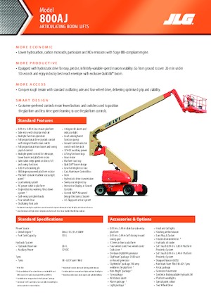 Gelenkarbeitsbühnen auf Rädern JLG 800AJ