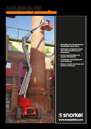 Gelenkarbeitsbühnen auf Rädern Snorkel A46JE