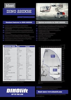 Gelenkarbeitsbühnen auf Rädern Dino Lift Dino 220XSE