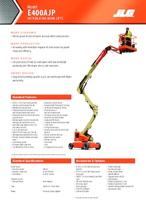 Gelenkarbeitsbühnen auf Rädern JLG E400AJP