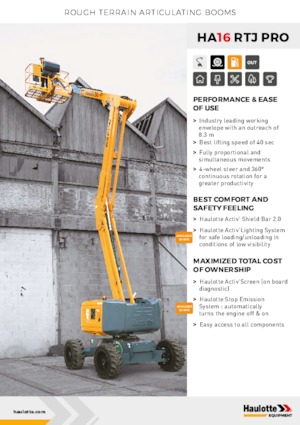Gelenkarbeitsbühnen auf Rädern Haulotte HA16 RTJ PRO