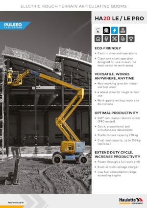 Gelenkarbeitsbühnen auf Rädern Haulotte HA20 LE PRO
