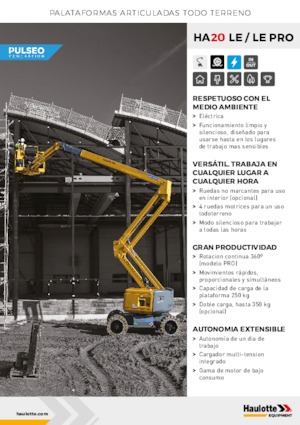Gelenkarbeitsbühnen auf Rädern Haulotte HA20 LE PRO