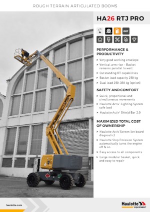 Gelenkarbeitsbühnen auf Rädern Haulotte HA26 RTJ PRO