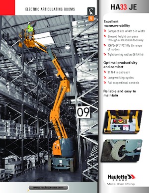 Gelenkarbeitsbühnen auf Rädern Haulotte HA33 JE