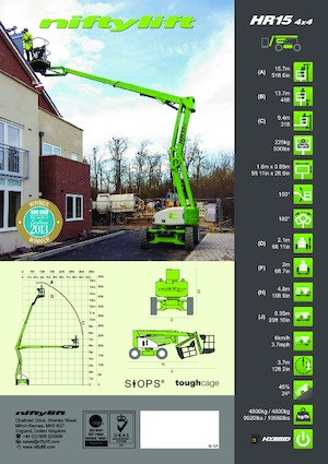 Gelenkarbeitsbühnen auf Rädern Niftylift HR15D
