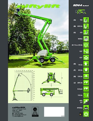 Gelenkarbeitsbühnen auf Rädern Niftylift SD64 4x4x4