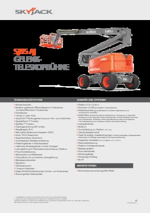 Gelenkarbeitsbühnen auf Rädern Skyjack SJ 85 AJ