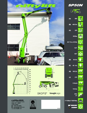 Gelenkarbeitsbühnen auf Rädern Niftylift SP50N