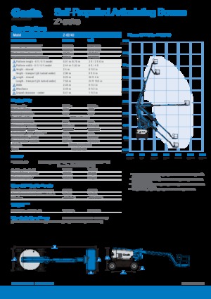 Gelenkarbeitsbühnen auf Rädern Genie Z-62/40