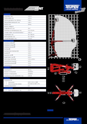 Gelenkarbeitsbühnen auf Raupen TEUPEN LEO15GT