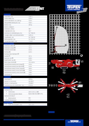 Gelenkarbeitsbühnen auf Raupen TEUPEN LEO23GT 