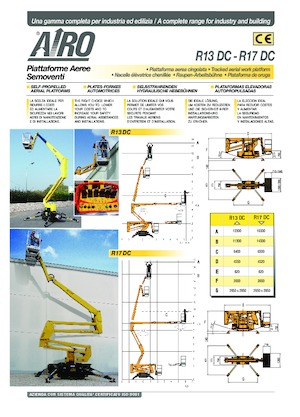 Gelenkarbeitsbühnen auf Raupen AIRO R17 DC