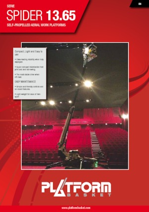 Teleskoparbeitsbühnen auf Raupen Platform Basket SPIDER 13.65