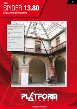 Teleskoparbeitsbühnen auf Raupen Platform Basket SPIDER 13.80