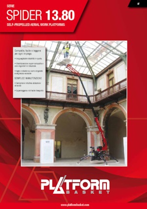 Teleskoparbeitsbühnen auf Raupen Platform Basket SPIDER 13.80