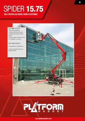 Gelenkarbeitsbühnen auf Raupen Platform Basket SPIDER 15.75 PRO